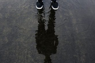 Reflection in a puddle